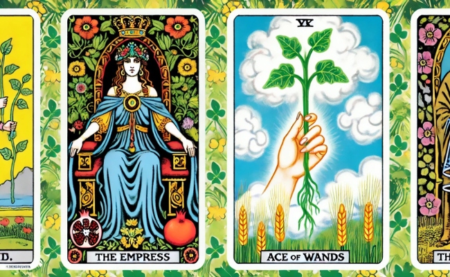 The Empress and Ace of Wands cards side-by-side.