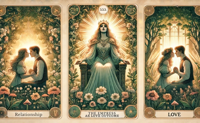 The Empress tarot as love outcome.