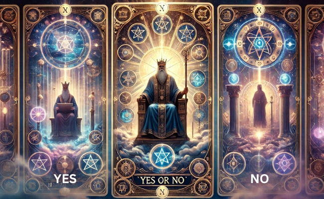 The yes or no Hierophant tarot card.