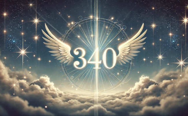 The 340 angel number in the sky.