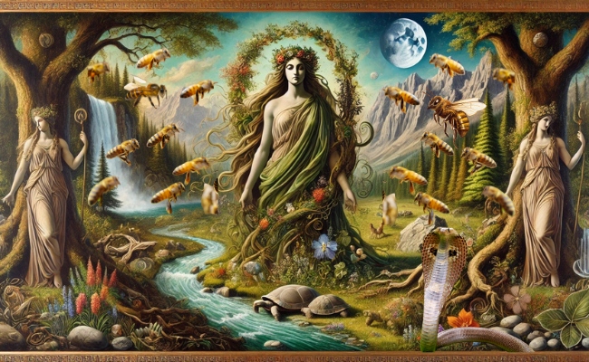 Gaia and her sacred animals.