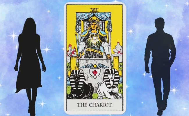 Chariot tarot card represented as feelings.